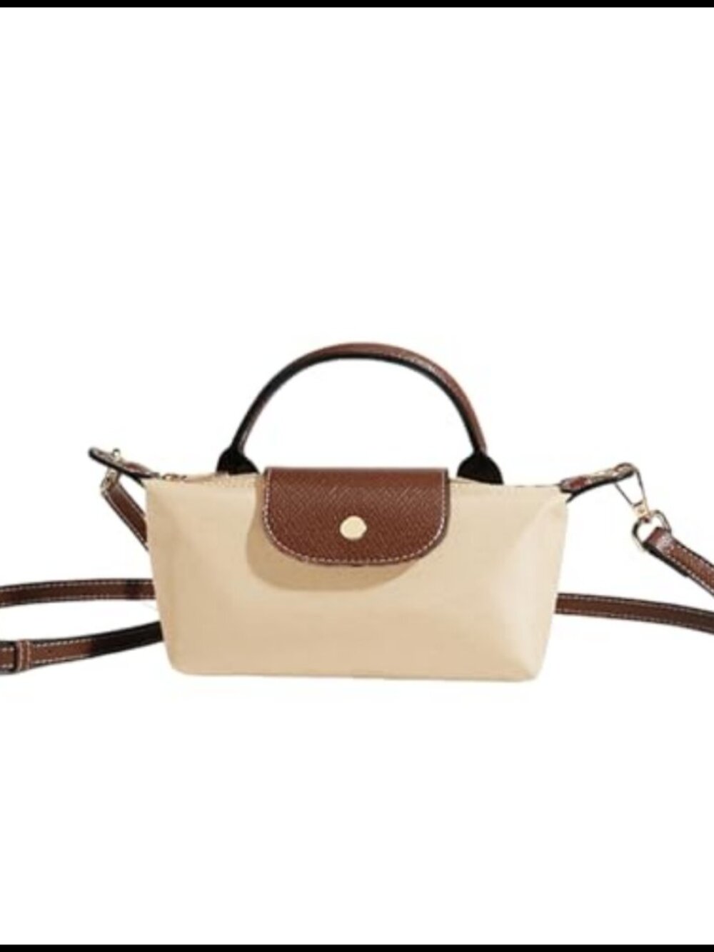 Quilted Mini Crossbody Bag Water-Resistant Nylon